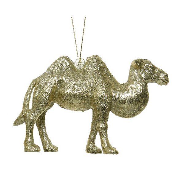 Χριστουγεννιάτικη Καμήλα Χρυσή (12cm)